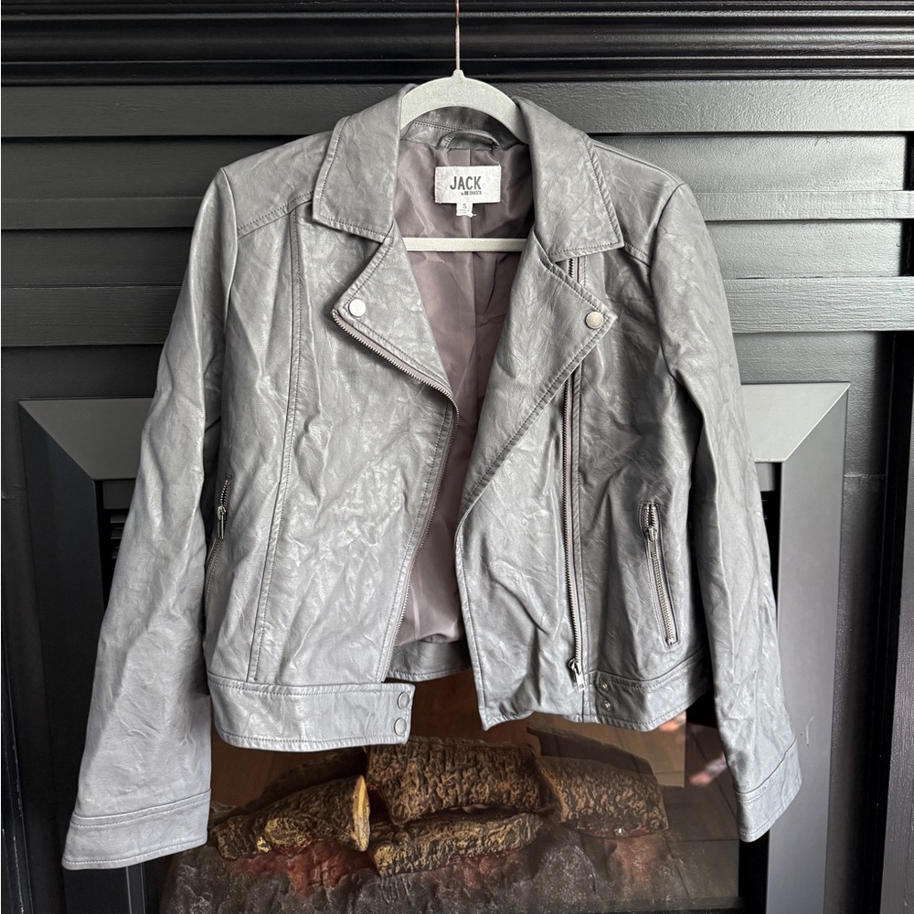 Jack by BB Dakota Silver Leather Jacket